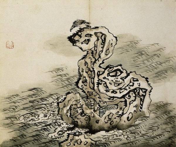 단원 김홍도 '해암호취도' 1795 / 종이에 수묵담채 / 23.2x27.2cm.