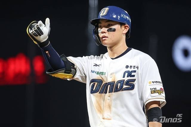 최근 쾌조의 타격감을 과시 중인 NC 김주원. 사진=NC 제공