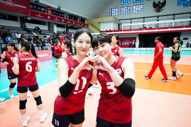 김세빈과 김다은./FIVB