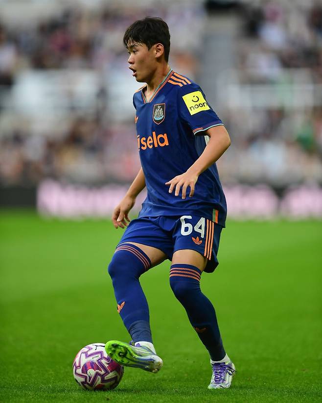 사진은 지난 9일 에스파뇰과의 프리시즌 친선전서 출전한 뉴캐슬 박승수의 모습. 사진=뉴캐슬 SNS