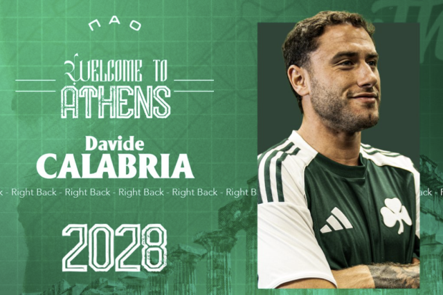파나티나이코스와 계약을 체결한 칼라브리아. /파나티나이코스 FC