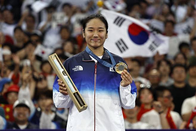 2024 파리올림픽 배드민턴 여자 단식 금메달리스트 안세영. 사진=AFPBB NEWS