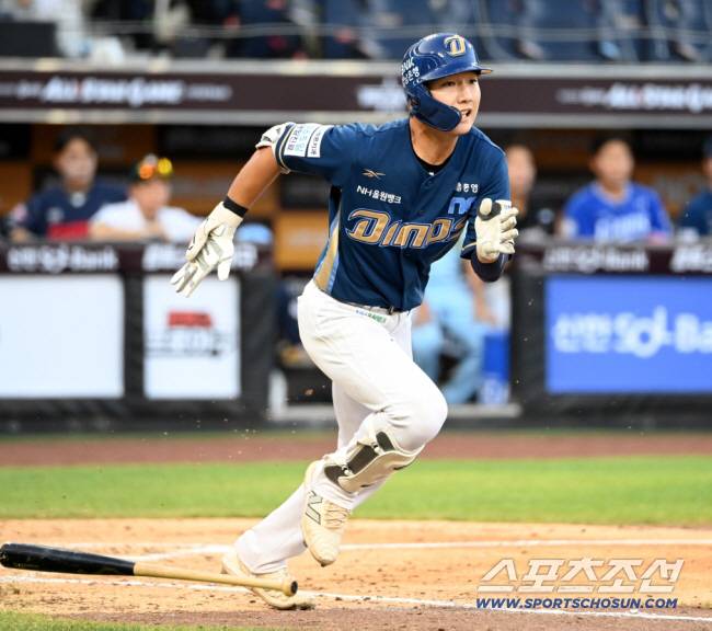11일 대전 한화생명볼파크에서 열린 2025 KBO 퓨처스리그 올스타전, 타격을 하는 NC 정현창. 대전=허상욱 기자wook@sportschosun.com/2025.07.11/