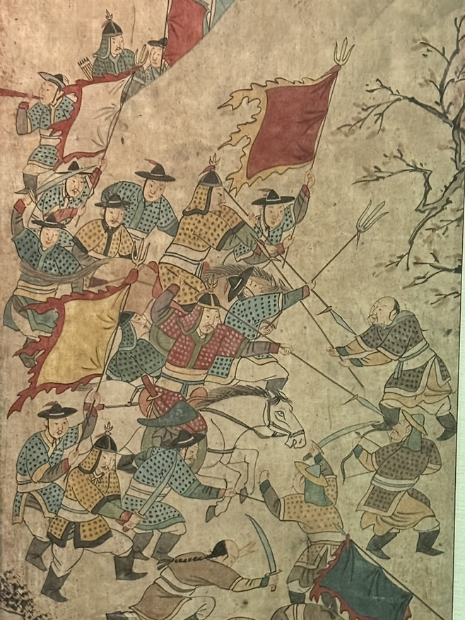 ‘적이 누구인가’는 곧 우리의 정체성을 좌우한다. 서울대 소장 조선시대 ‘무관평생도’ 8폭 병풍의 전투 장면. 통상 무관평생도에는 주인공이 전쟁터에 나아가 공을 세우는 장면이 포함된다. 김영민 교수 제공