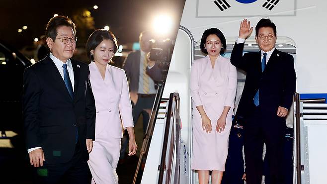 미국 방문 일정 마친 이재명 대통령 부부
