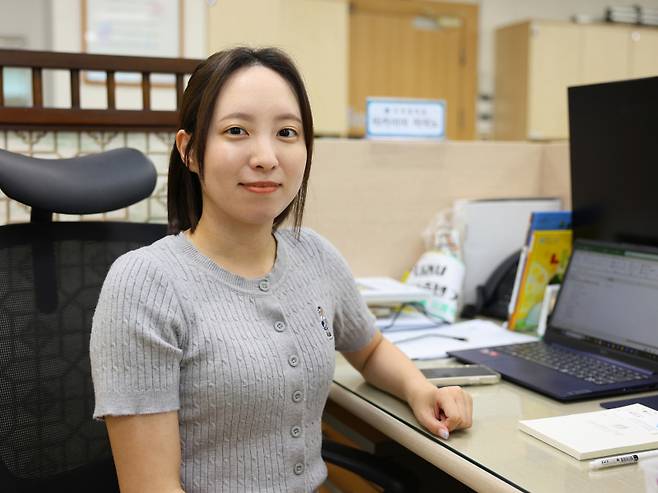 경주시청 국제협력팀에서 연수중인 다카야마 아야노씨. 경주시청 제공