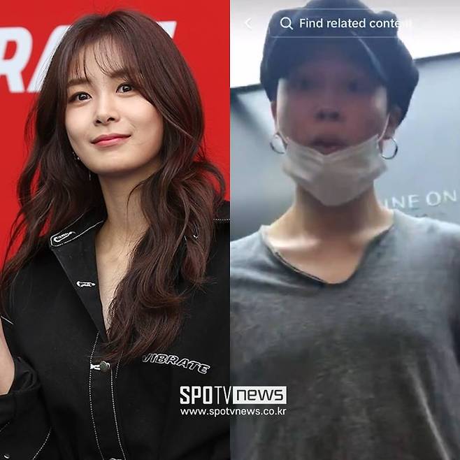 ▲ 송다은(왼쪽), 방탄소년단 지민. ⓒ곽혜미 기자, 온라인 커뮤니티 캡처