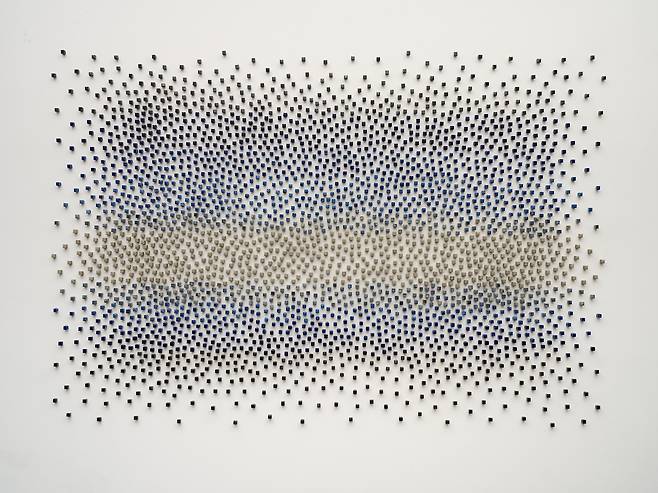 "White Phosphorous/Cobalt" by Teresita Fernandez (Lehmann Maupin)