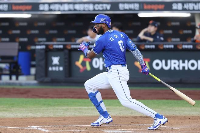 29일 한화와 원정에서 결승 2점 홈런을 날린 삼성 디아즈. 삼성 라이온즈