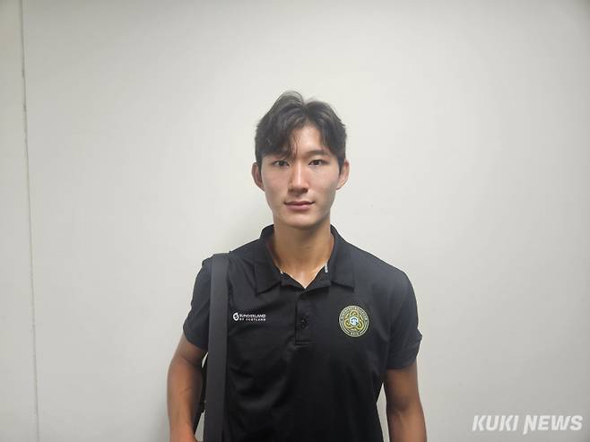 김포FC 김결이 30일 오후 7시 김포솔터축구장에서 열린 전남의 ‘하나은행 K리그2 2025’ 27라운드 경기가 끝난 뒤 쿠키뉴스와 인터뷰를 하고 있다.