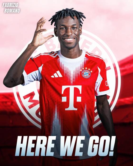 니콜라 잭슨의 바이에른 뮌헨 유니폼 합성 사진. /사진=파브리시오 로마노 개인 사회관계망서비스(SNS)