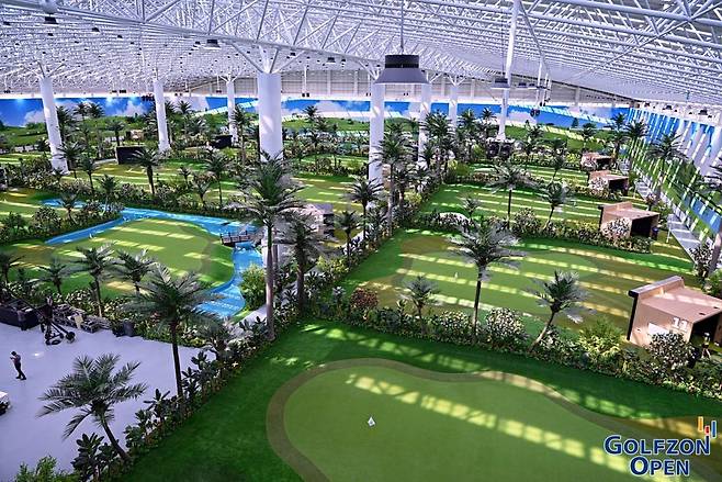 지난 8월 28일부터 31일까지 ‘2025 골프존 차이나오픈’ 대회가 열린 골프존 시티골프 중국 2호 연길점 전경. 골프존