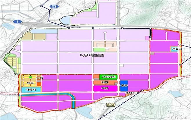 나주 에너지국가산단 토지이용계획도. 나주시 제공