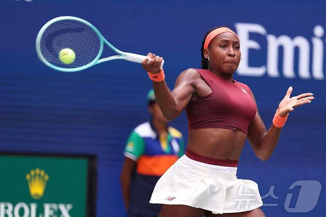 오사카 나오미는 4년 만에 메이저대회 8강 무대를 밟았다. ⓒ AFP=뉴스1