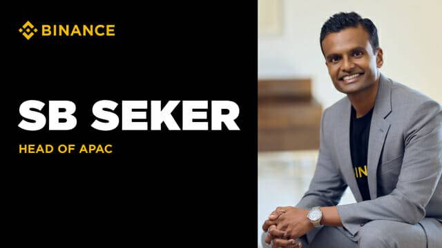 바이낸스, 아태 지역 (APAC) 총괄로 SB 세커 임명