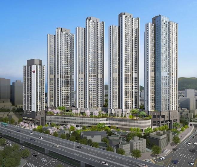 부산진구 부암동 ‘서면 어반센트 데시앙’ 투시도. 태영건설 제공