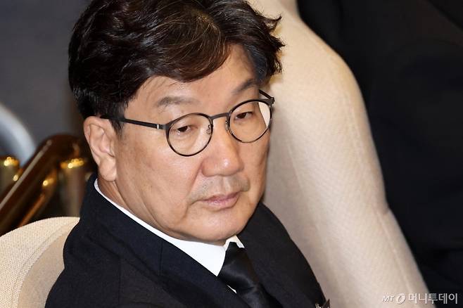 (서울=뉴스1) 이승배 기자 = 권성동 국민의힘 의원이 1일 오후 서울 여의도 국회에서 열린 제429회 국회(정기회) 개회식에 참석하고 있다. 2025.9.1/뉴스1 Copyright (C) 뉴스1. All rights reserved. 무단 전재 및 재배포, AI학습 이용 금지. /사진=(서울=뉴스1) 이승배 기자