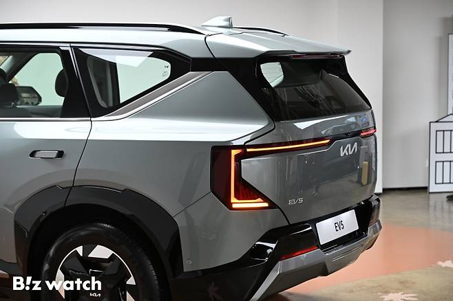 2일 오전 서울 삼성동 프로젝트 스페이스 라인에서 '더 기아 EV5' 미디어데이가 열리고 있다./사진=이명근 기자 qwe123@