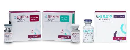 면역 항암제 더발루맙(사진 왼쪽)과 면역항암제 트레멜리무맙 병용요법은 현재까지 허가된 치료 옵션 중 최초이자 유일하게 5년 장기 생존 가능성을 입증했다./사진=아스트라제네카