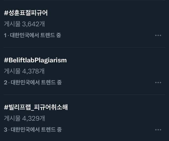 투모로우바이투게더 팬덤이 '총공'을 진행하고 있다./소셜미디어 X(옛 트위터)