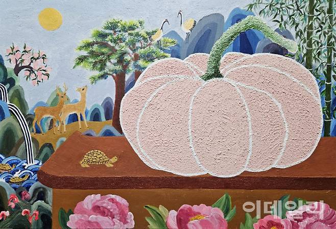 박도희 ‘연가 25-1’(2025), 나무패널에 혼합재료, 63×43㎝(사진=작가)