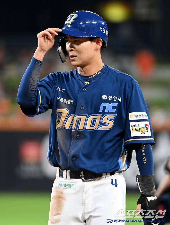 3일 대전 한화생명볼파크에서 열린 NC와 한화의 경기, 9회초 대주자로 나선 NC 홍종표. 대전=허상욱 기자wook@sportschosun.com/2025.09.03/