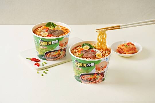 5일부터 신세계백화점 대전홍보관과 GS25 등 주요 판매처에서 판매되는 '꿈돌이 컵라면'. 대전시 제공