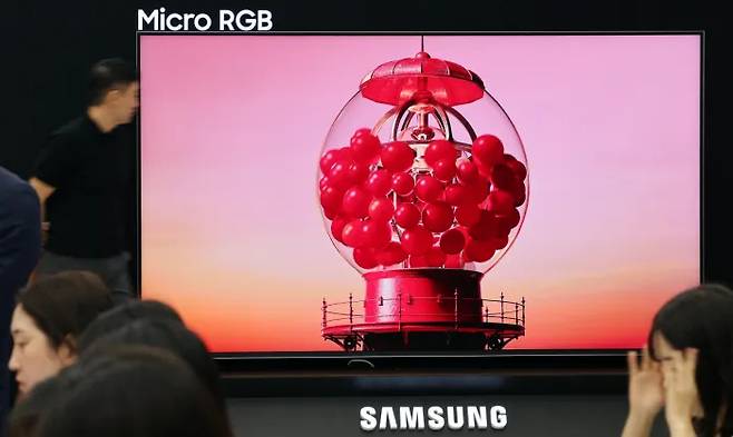 삼성전자 ‘마이크로 RGB TV’ 제품. 연합뉴스