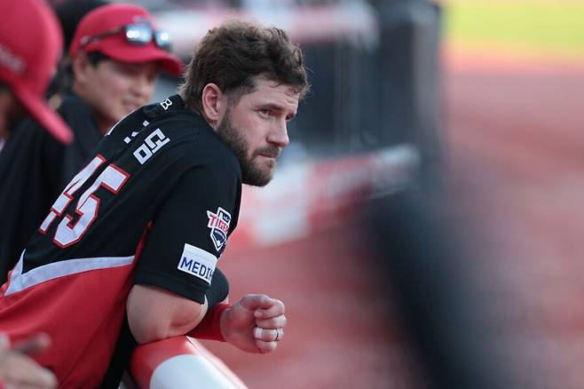 ▲ 팀이 절실히 필요로 할 때 오히려 허리 부상으로 전열에서 이탈한 패트릭 위즈덤 ⓒKIA타이거즈