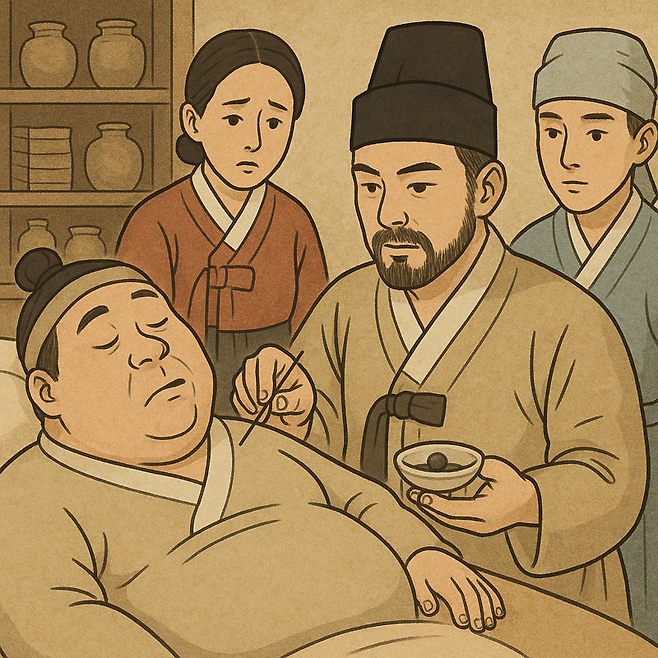 중풍은 살찐 사람에게 잘 생기지만, 마른 사람에게도 온다. 비만은 대사증후군으로 뇌졸중 위험을 높이고, 저체중은 혈류 불안정과 면역 저하로 풍을 부른다. 따라서 체형과 관계없이 평소 건강관리가 무엇보다 중요하다. 챗GPT에 의한 AI생성 이미지