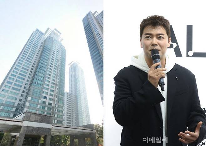 방송인 전현무와 전현무가 살고 있는 서울 강남구 삼성동 소재 ‘아이파크삼성’. (사진=네이버부동산, 이데일리)