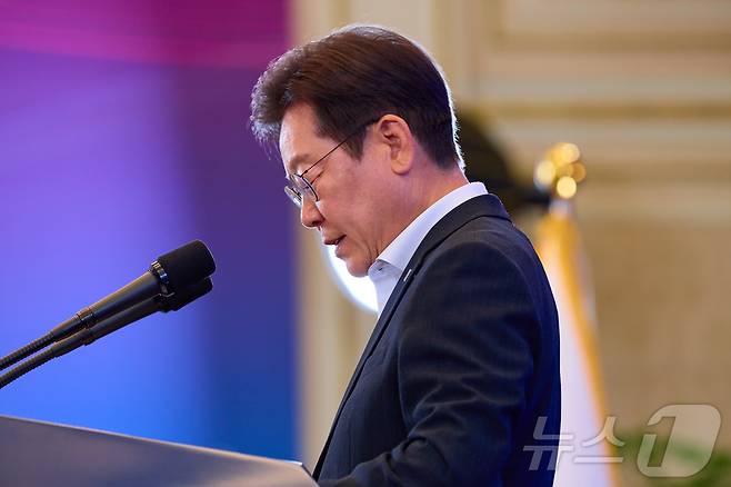 이재명 대통령이 지난 13일 청와대 영빈관에서 열린 국정기획위원회 국민보고대회에서 발언을 하고 있다. (이재명 대통령 SNS. 재판매 및 DB금지) 2025.8.14/뉴스1 ⓒ News1 이재명 기자