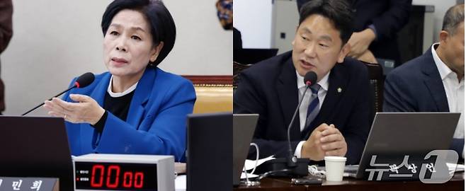 더불어민주당 최민희 의원과 곽상언 의원. ⓒ 뉴스1 DB