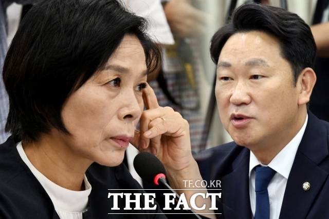 최민희 더불어민주당 의원(왼쪽), 곽상언 더불어민주당 의원 (사진=뉴시스/더팩트DB)
