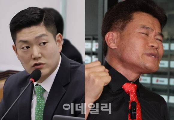 김재섭 국민의힘 의원(왼쪽), 전한길씨.(사진=연합뉴스)