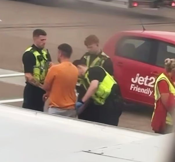 경찰에 체포되는 매튜 테일러(30). 사진=데일리메일