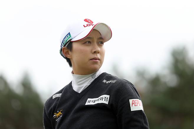 김효주가 지난 7월 28일 열린 스코티시 여자오픈 최종 라운드 도중 12번 홀에서 어딘가를 응시하고 있다. 게티이미지코리아