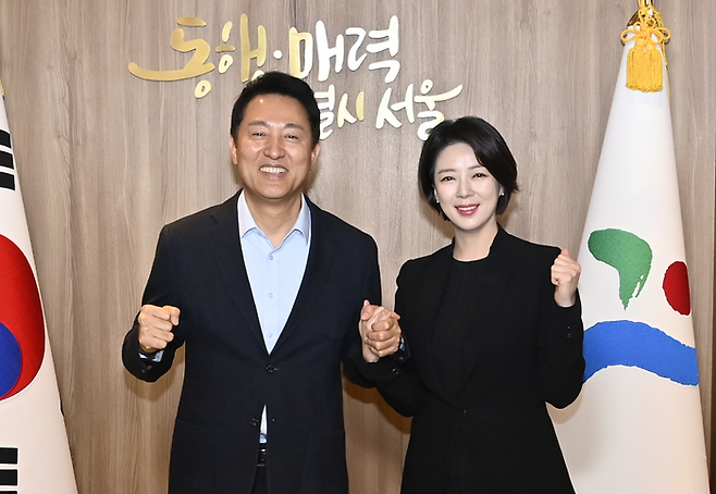 오세훈 서울특별시장과 배현진 국민의힘 의원 ⓒ데일리안DB