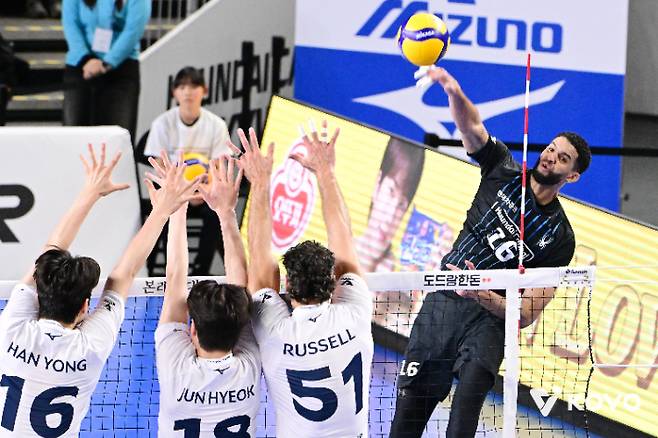 현대캐피탈과 대한항공 간 챔피언결정전 경기 장면. 한국배구연맹 제공