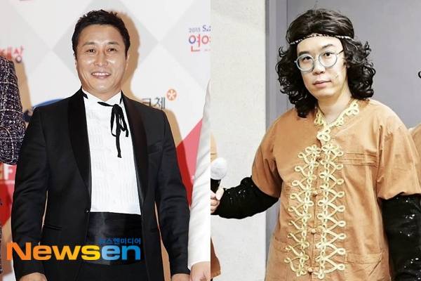 왼쪽부터 김병만 추대엽/뉴스엔DB, 카피추 계정 캡처