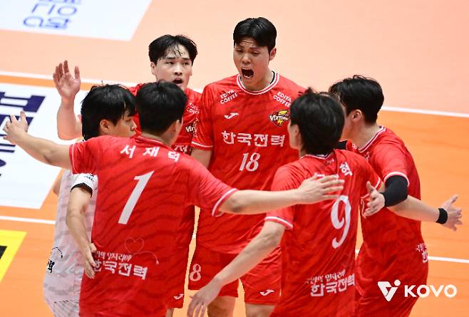 한국전력 승리. 한국배구연맹