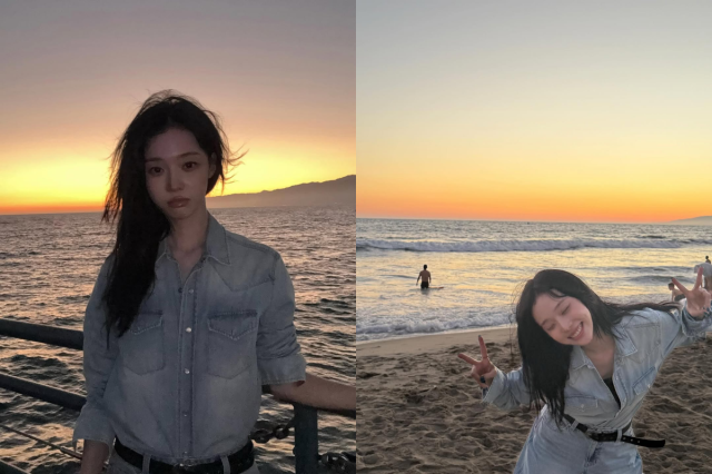 에스파 윈터가 해변에서 찍은 사진을 공개했다. / 윈터 인스타그램