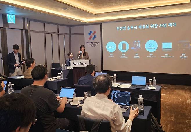 조선 팰리스 서울 강남에서 열린 시놀로지 2025 기자간담회 / 출처=IT동아