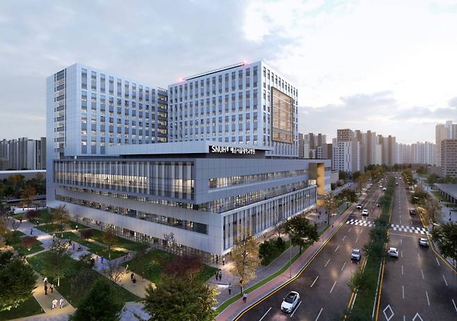 29일 착공 예정인 시흥 배곧동 서울대학교병원 투시도. 사진=시흥시청