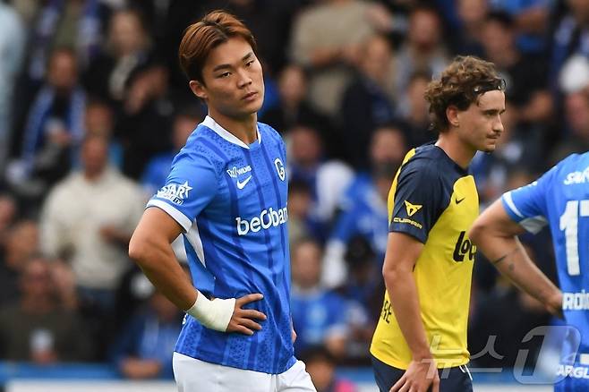 헹크 공격수 오현규. ⓒ AFP=뉴스1