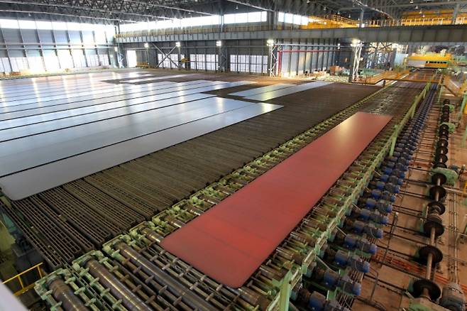 현대제철 당진제철소 후판공정. /사진=현대제철
