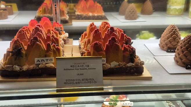 안토의 시그니처 상품 ‘북한산 포시즌 케이크 - 가을’