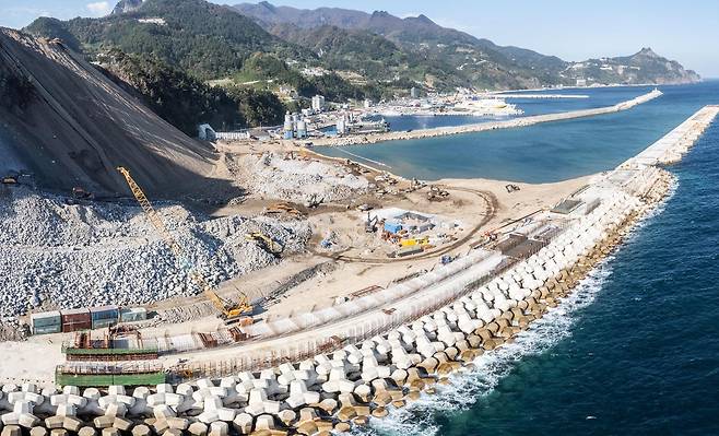 울릉공항 건설 현장./울릉군 제공