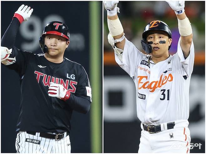 LG 문보경(왼쪽), 한화 손아섭. 사진제공|LG 트윈스·한화 이글스