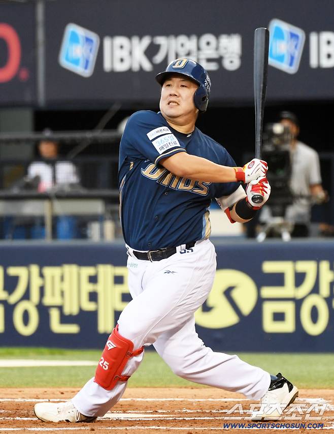 14일 잠실구장에서 열린 두산 베어스와 NC 다이노스의 경기. NC 이우성이 타격을 하고 있다. 잠실=박재만 기자 pjm@sportschosun.com/2025.08.14/